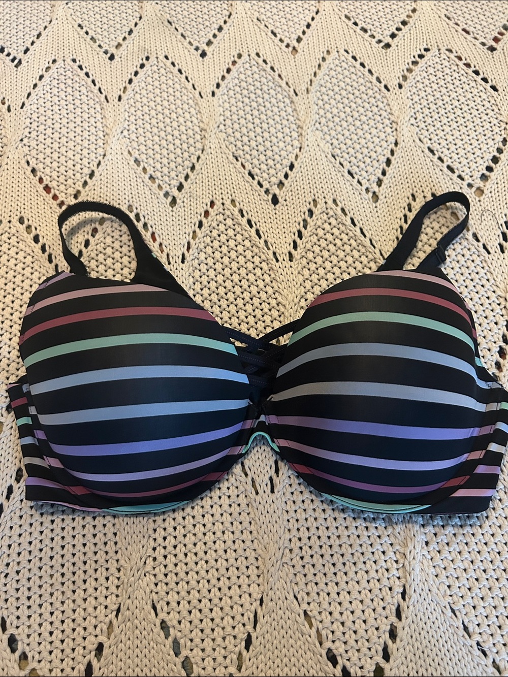 Torrid XO Striped Push Up Bra Sz 40DD NWOT